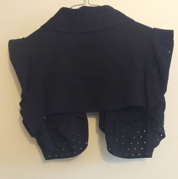 Valentino Black Ruffle Knit Shrug - Picture 13 of 14